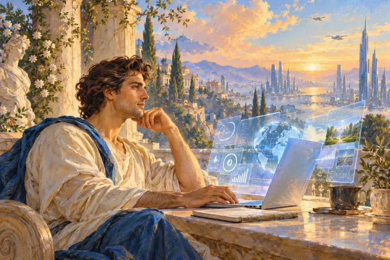 Renaissance Futurist at Sunrise
