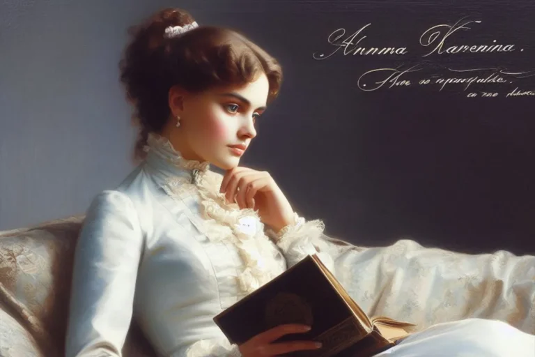 anna karenina reading a book