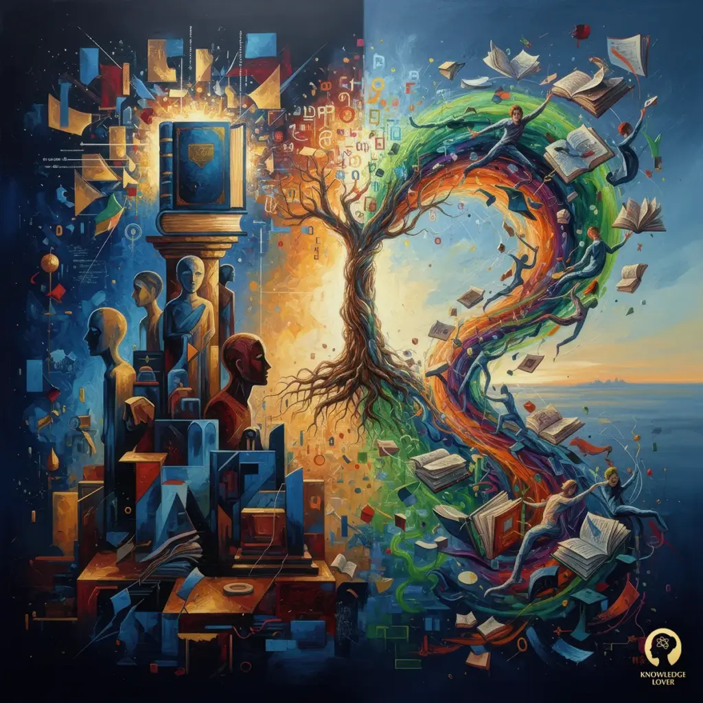 knowledge lovers vs lifelong learners painting