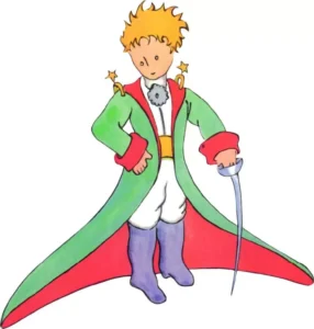 little prince with sword and robe illustration