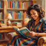 painting of a book lover