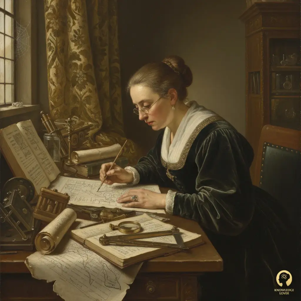 painting of a detail oriented person