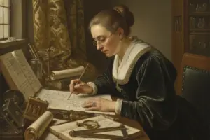 painting of a detail oriented person feature