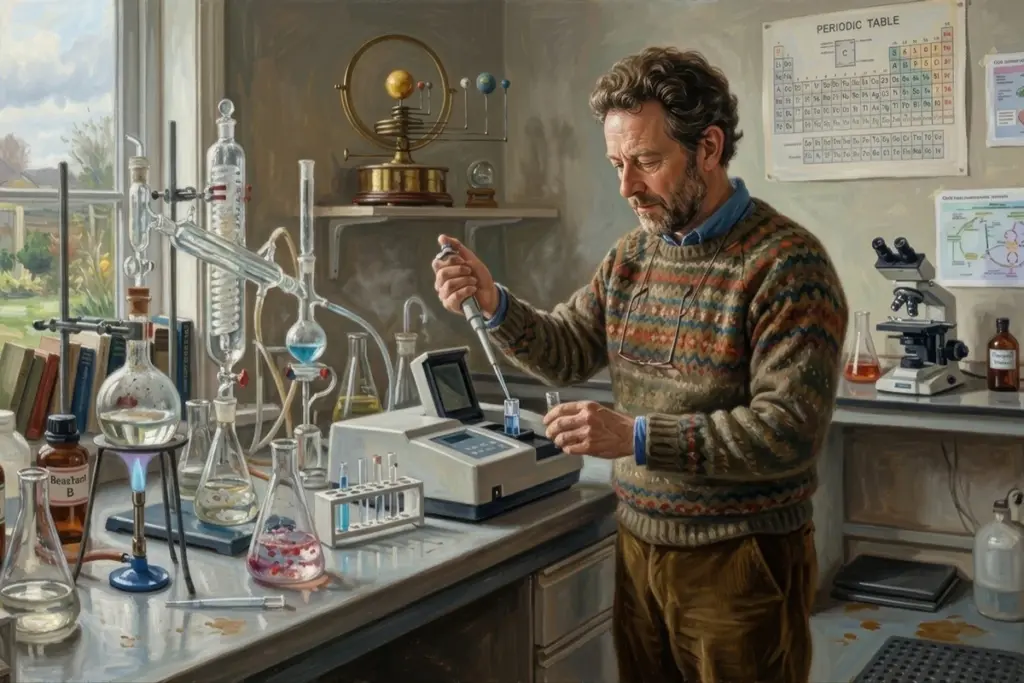 painting of a science lover