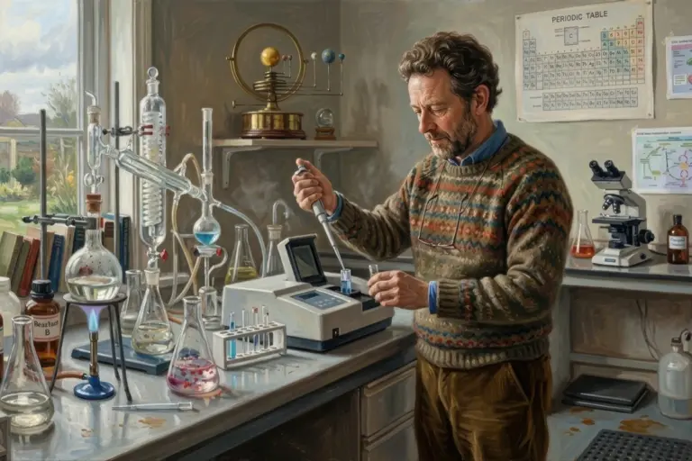 painting of a science lover