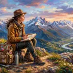 painting of a travel lover