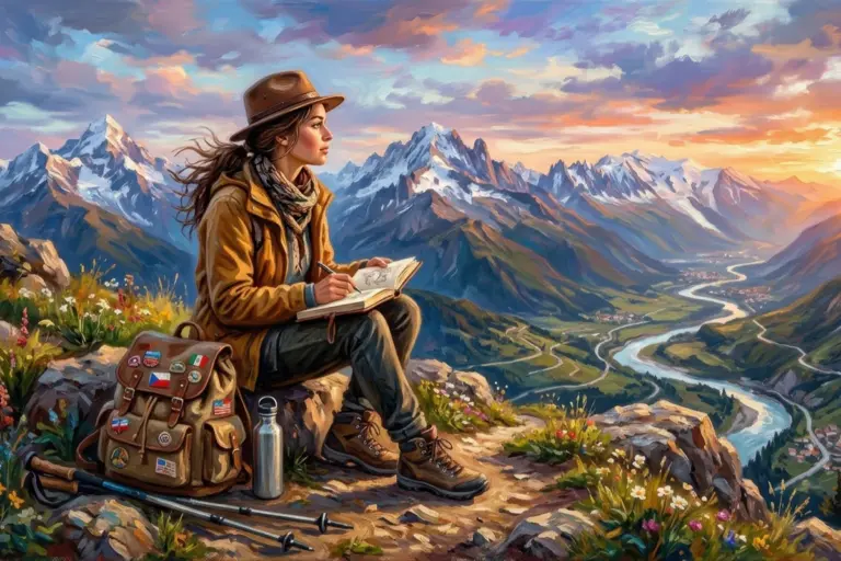 painting of a travel lover